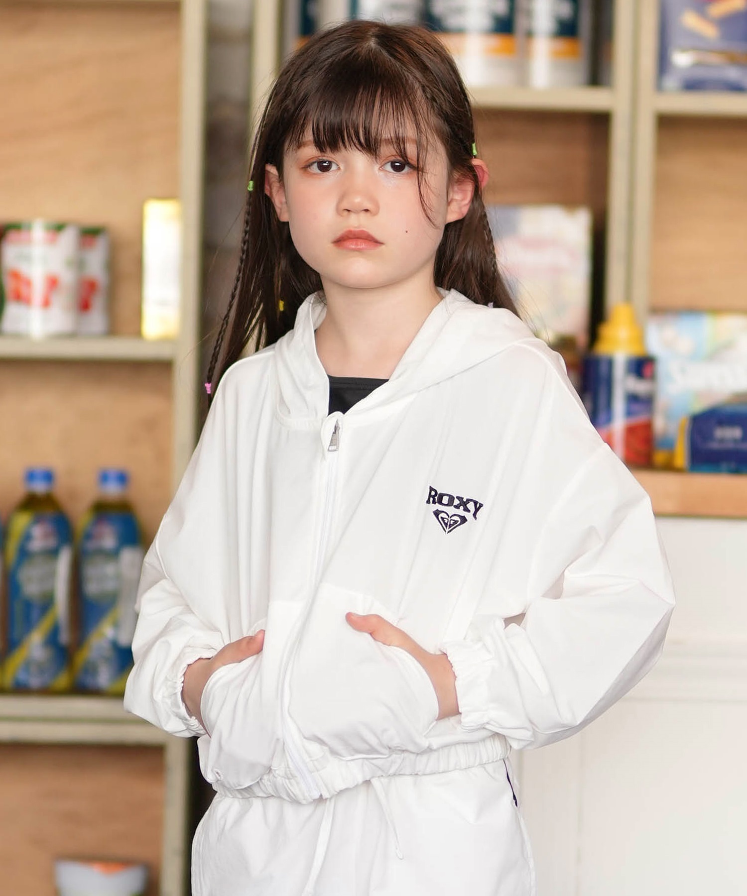 ROXY ロキシー ジャケット キッズ フードラッシュガード MINI SALTY