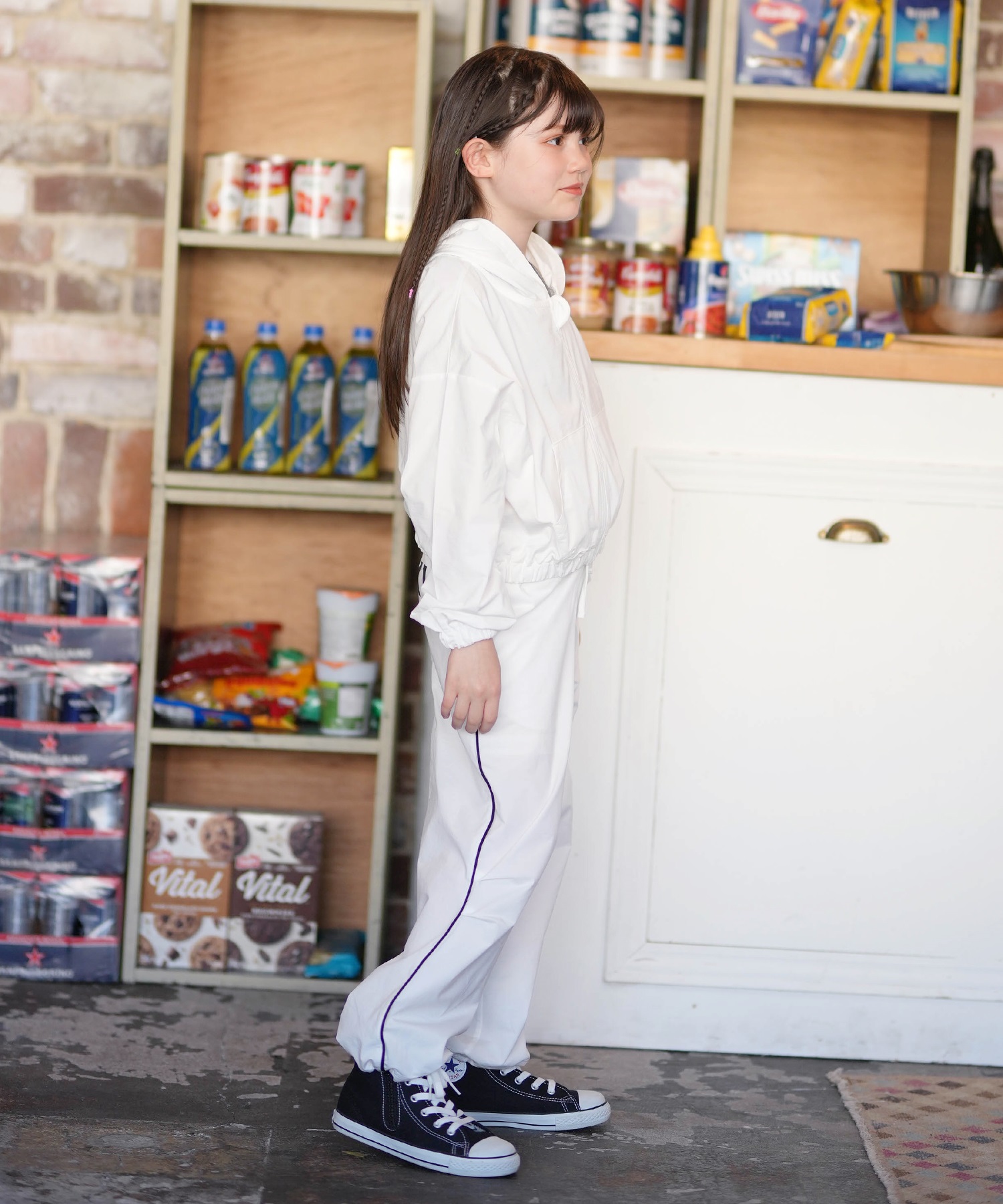 ROXY ロキシー ジャケット キッズ フードラッシュガード MINI SALTY SQUAD HOODIE TLY261652M(ORG-130cm)