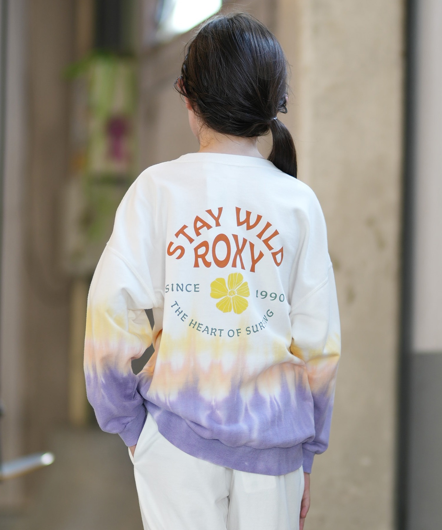 ROXY ロキシー 長袖 Tシャツ ロンT キッズ 子供 バックプリント 裏毛