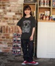 ROXY ロキシー 半袖 Tシャツ キッズ ジュニア 子供 オーバーサイズ MINI ROXY VIBES TST261116(BBK-130cm)