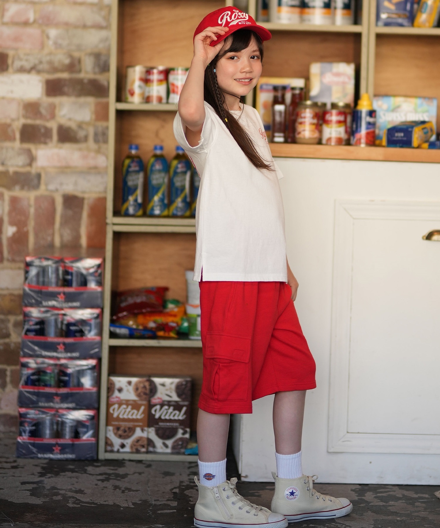 ROXY ロキシー 半袖 Tシャツ キッズ ジュニア 子供 女の子 MINI ROXY WITH HEART Tシャツ TST261117(BBK-130cm)