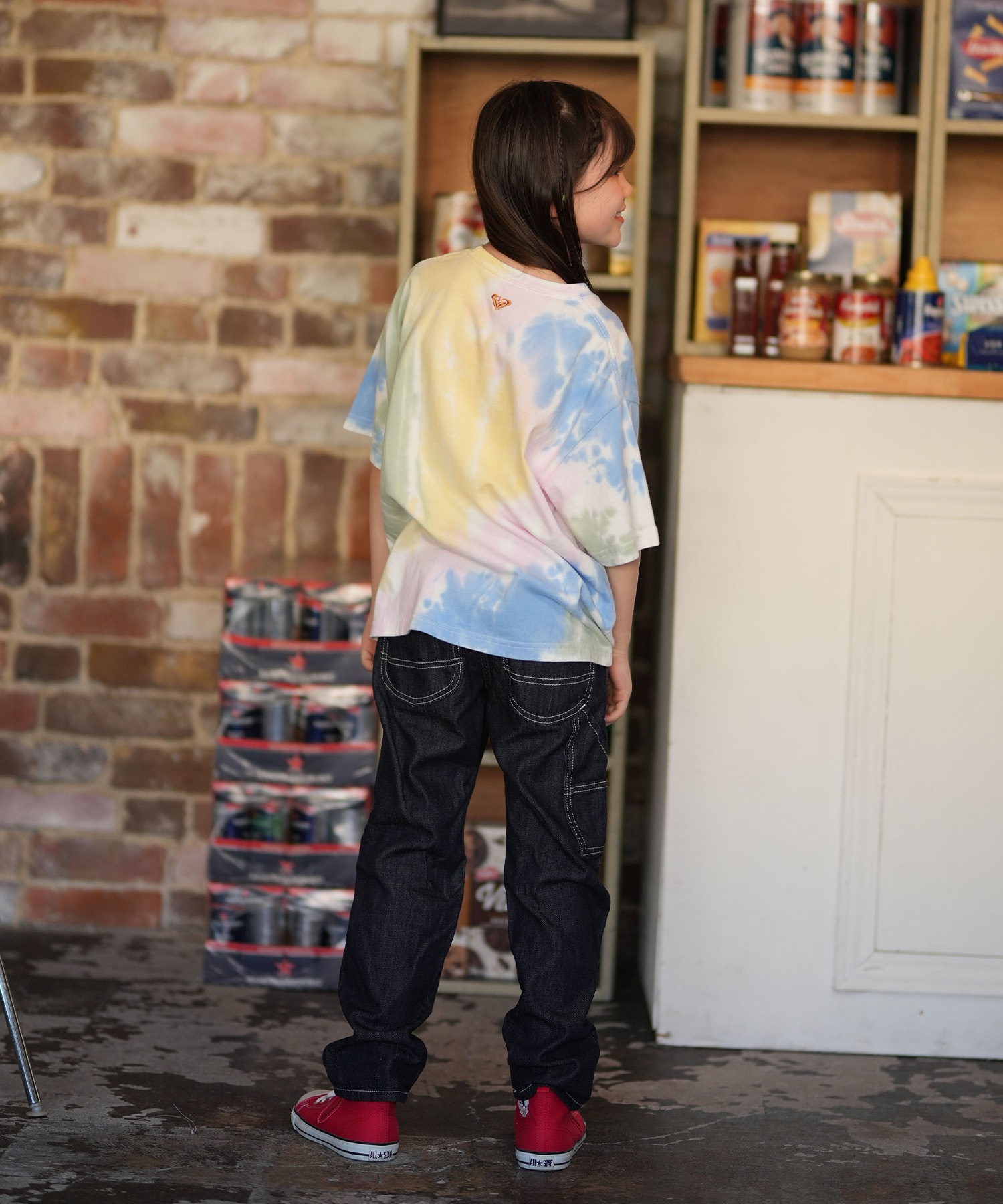 ROXY ロキシー 半袖 Tシャツ キッズ ジュニア 子供 オーバーサイズ MINI MAKE SOME WAVES TST261119(MUL1-130cm)