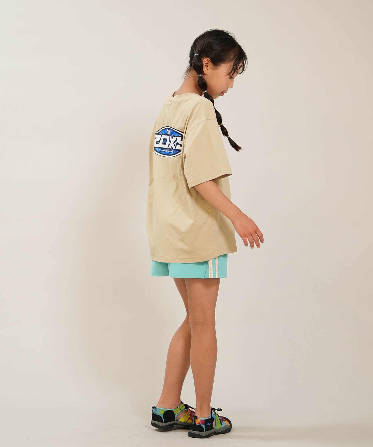 豪雷積層雲　キュムロニンバス　U★　パラレル　ロキシー　２枚セット ROXY ロキシー 半袖 Tシャツ キッズ ジュニア 水陸両用 UVカット MINI