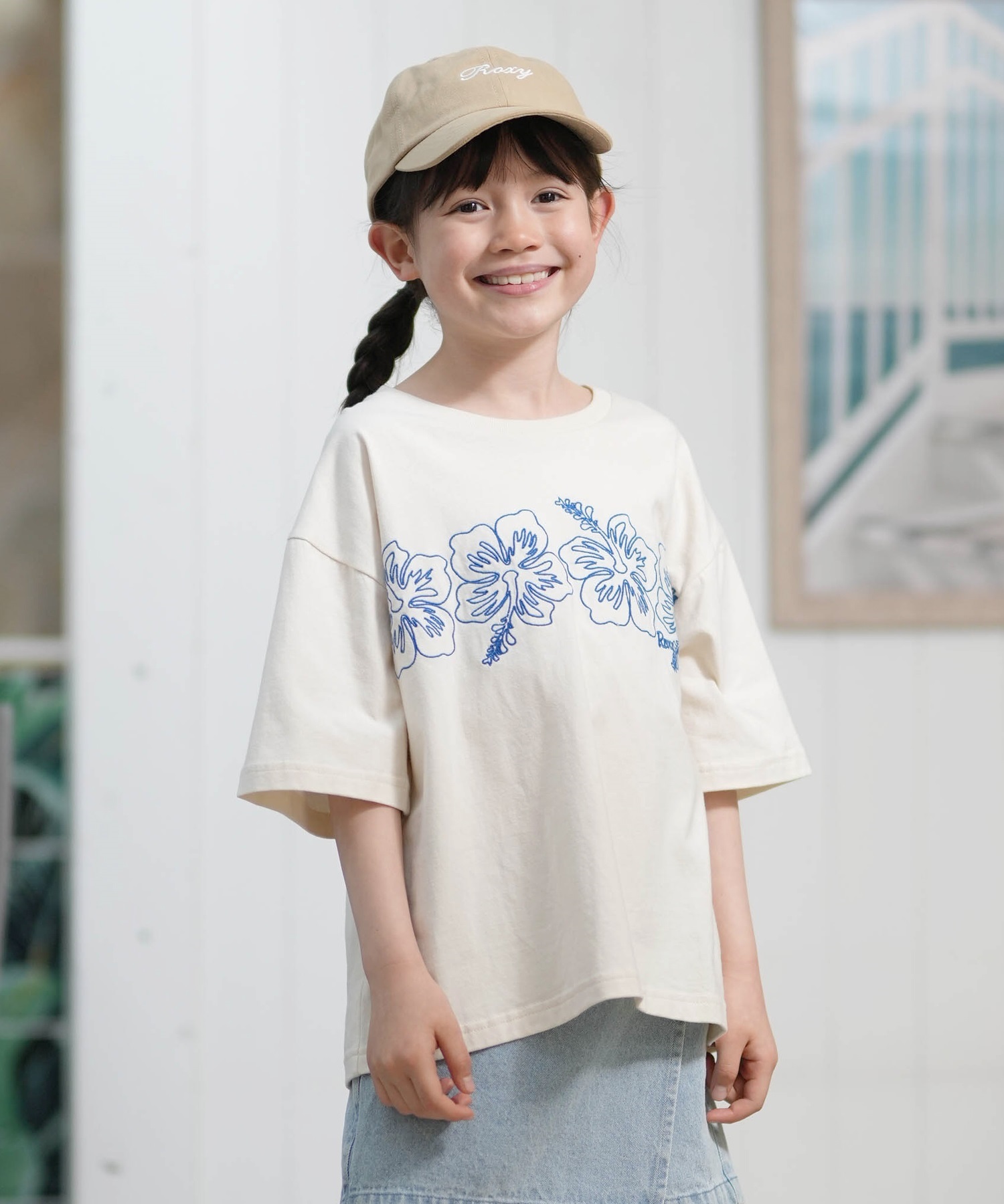 ROXY ロキシー 半袖 Tシャツ キッズ ジュニア MINI BREAK LINE