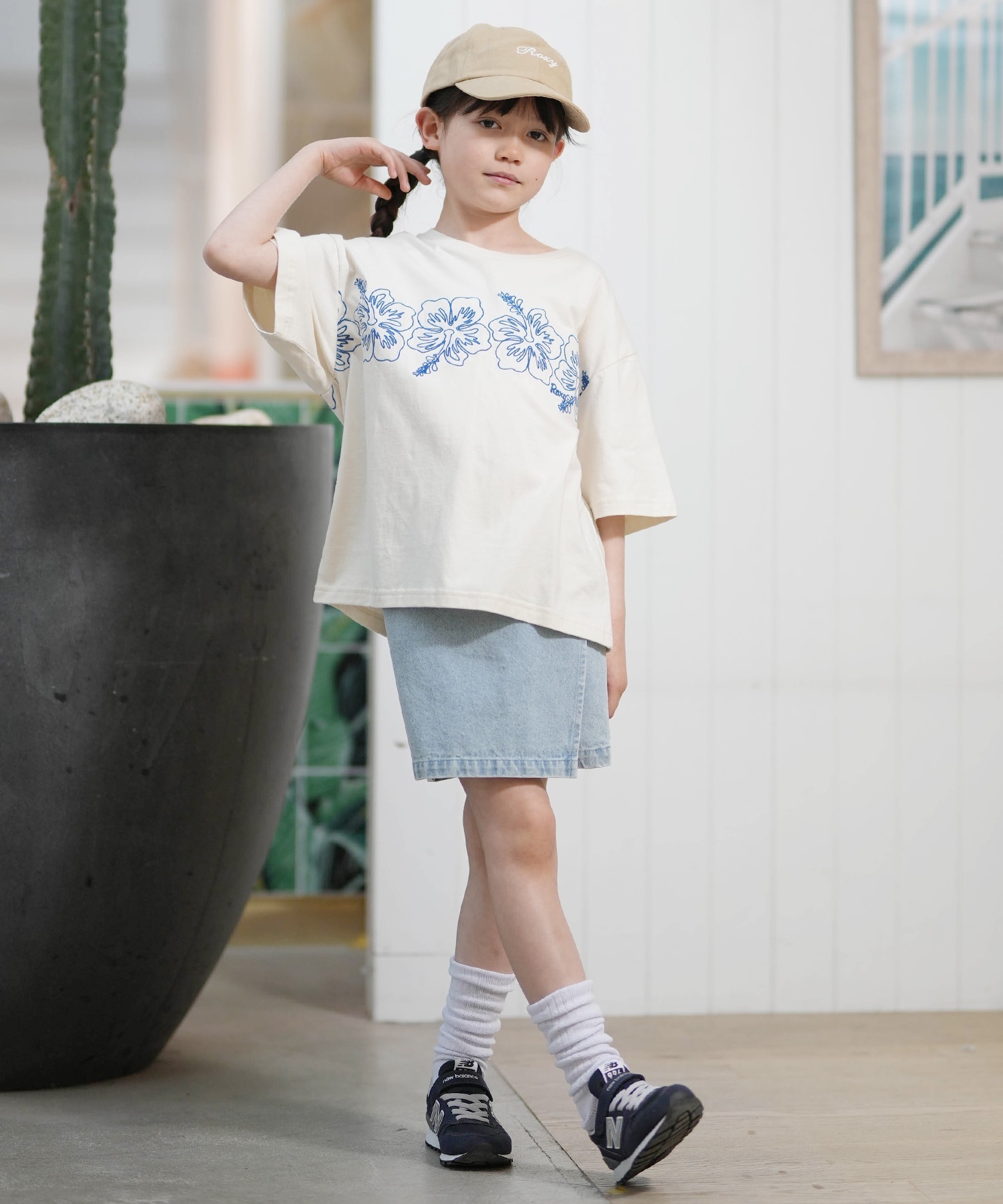 ROXY ロキシー 半袖 Tシャツ キッズ ジュニア MINI BREAK LINE