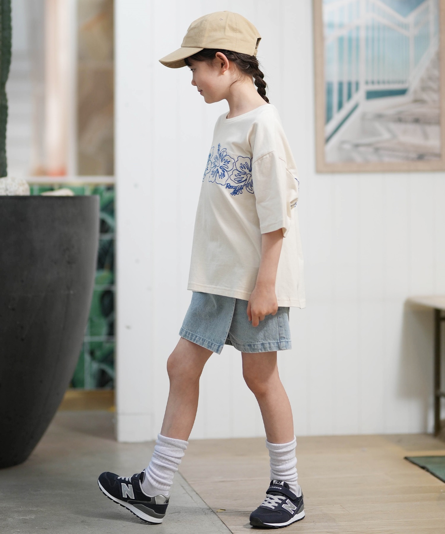 ROXY ロキシー 半袖 Tシャツ キッズ ジュニア MINI BREAK LINE