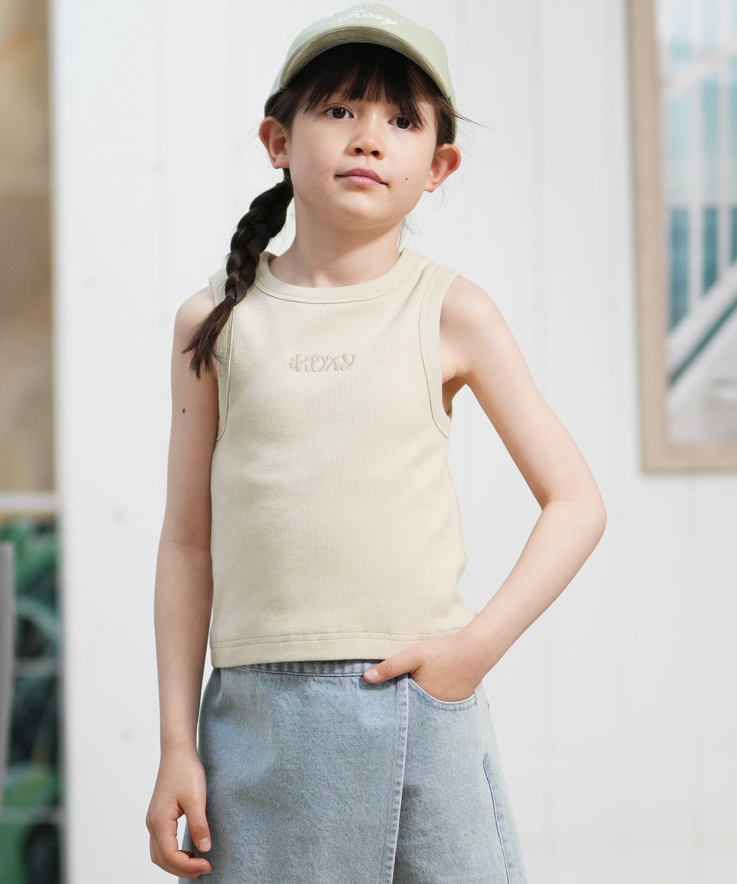 ROXY ロキシー タンクトップ キッズ ジュニア 子供 ロゴ MINI CREST OF