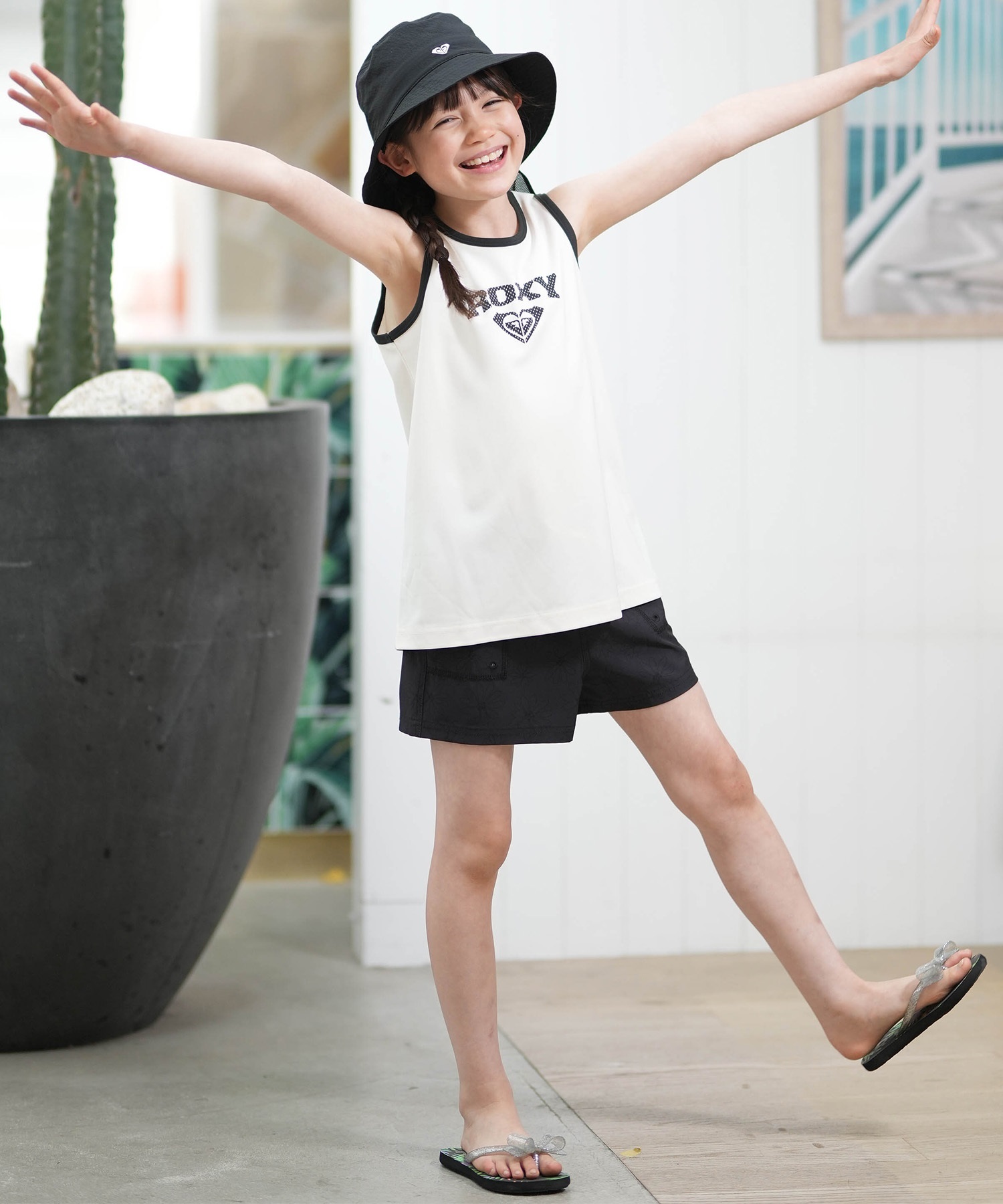 ROXY ロキシー タンクトップ キッズ ジュニア 子供 ロゴ MINI WAVE