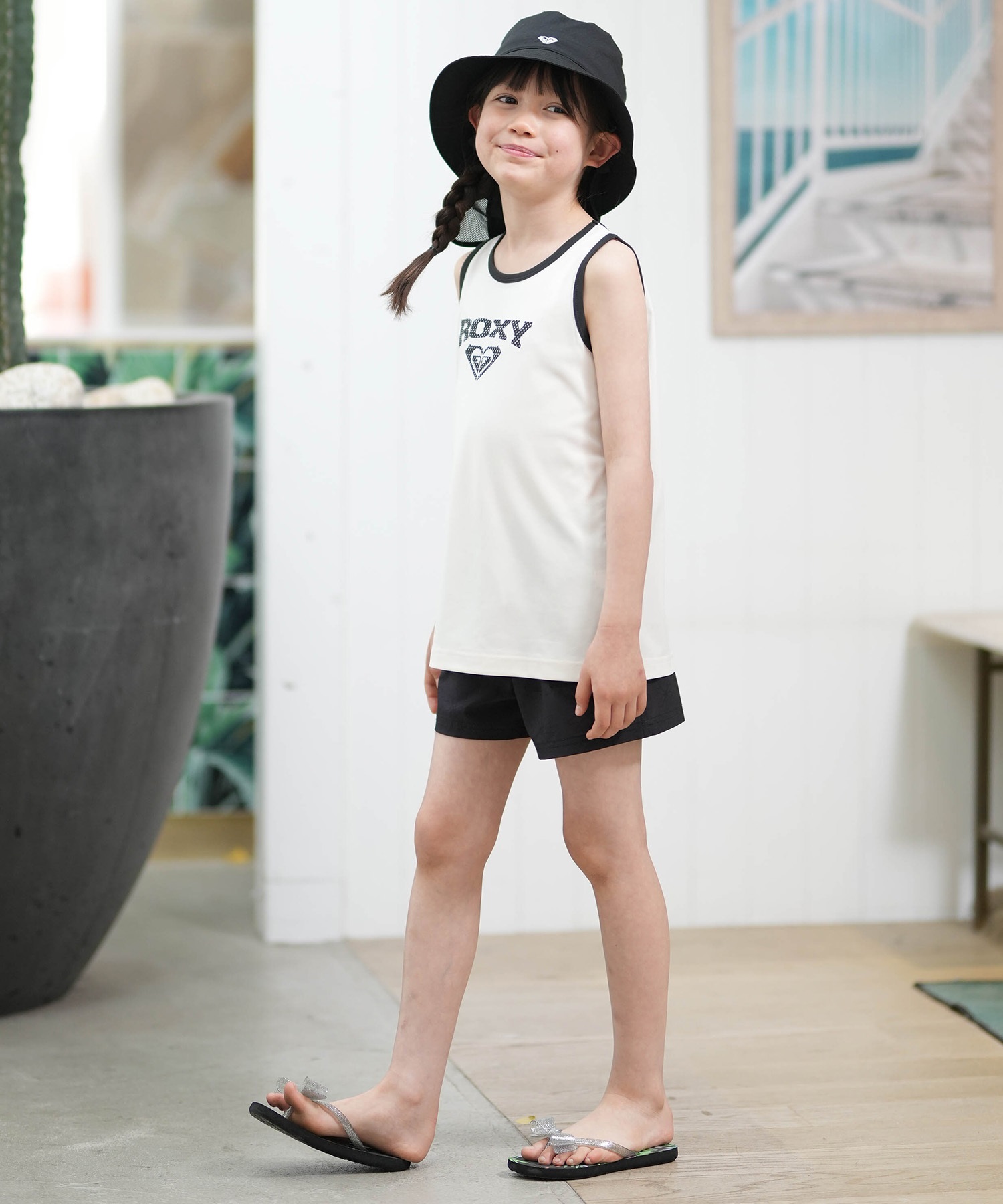 ROXY ロキシー タンクトップ キッズ ジュニア 子供 ロゴ MINI WAVE