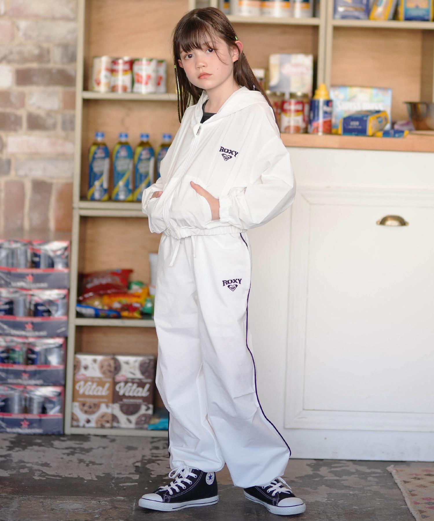 ROXY ロキシー ロングパンツ キッズ ラッシュガード MINI SALTY SQUAD PANTS TLY261653M(ORG-130cm)