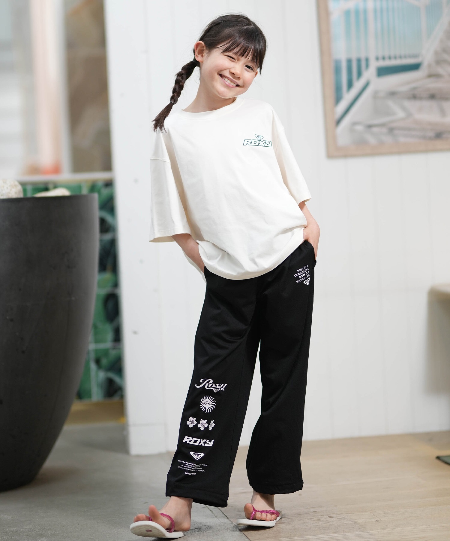 ROXY ロキシー 水着 ラッシュガード ロングパンツ キッズ ジュニア