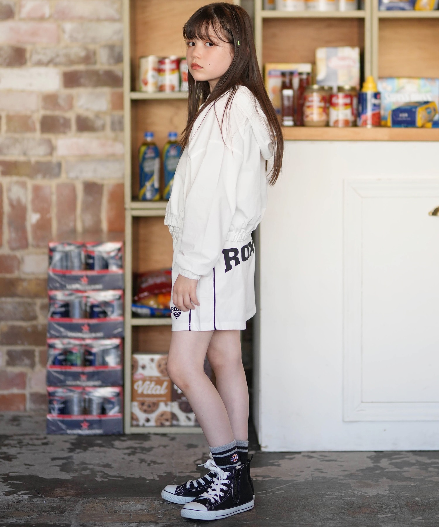 ROXY ロキシー ROXY キッズ 水着 トランクス ボードショーツ SALTY SQUAD SHORTS TBS261667M(WHT-130cm)
