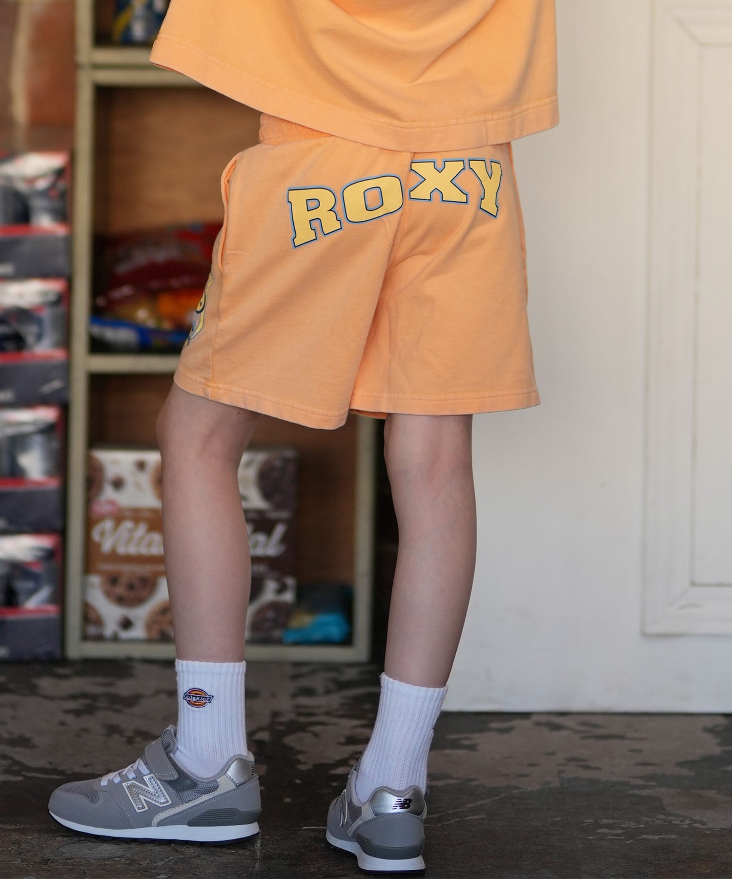 ROXY ロキシー ショートパンツ キッズ ウォッシュ加工 MINI WAVE CLUB