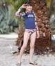 ROXY ロキシー 水着 セット キッズ 子供 女の子 UVカット MORNING FLOWER LYCRA ERLWR03360(BSP6-100cm)