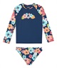 ROXY ロキシー 水着 セット キッズ 子供 女の子 UVカット MORNING FLOWER LYCRA ERLWR03360(BSP6-100cm)
