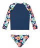 ROXY ロキシー 水着 セット キッズ 子供 女の子 UVカット MORNING FLOWER LYCRA ERLWR03360(BSP6-100cm)