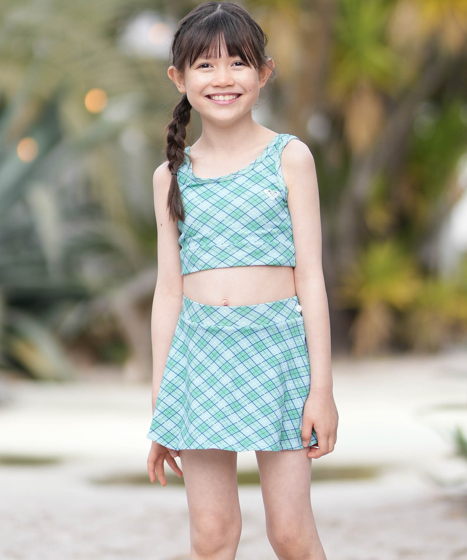 ROXY ロキシー 水着 ビキニ キッズ 子供 女の子 MINI CALMAIR TSW261100(BLK-130cm)
