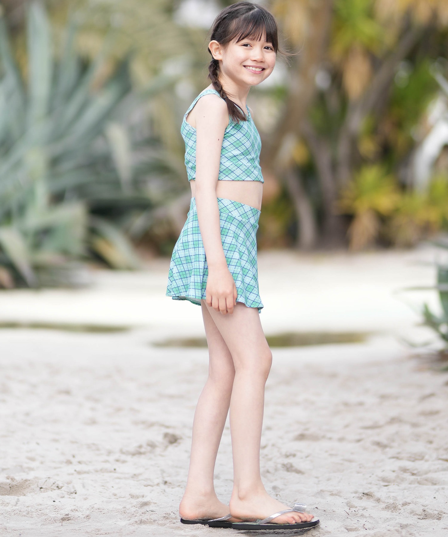 ROXY ロキシー 水着 ビキニ キッズ 子供 女の子 MINI CALMAIR TSW261100(BLK-130cm)