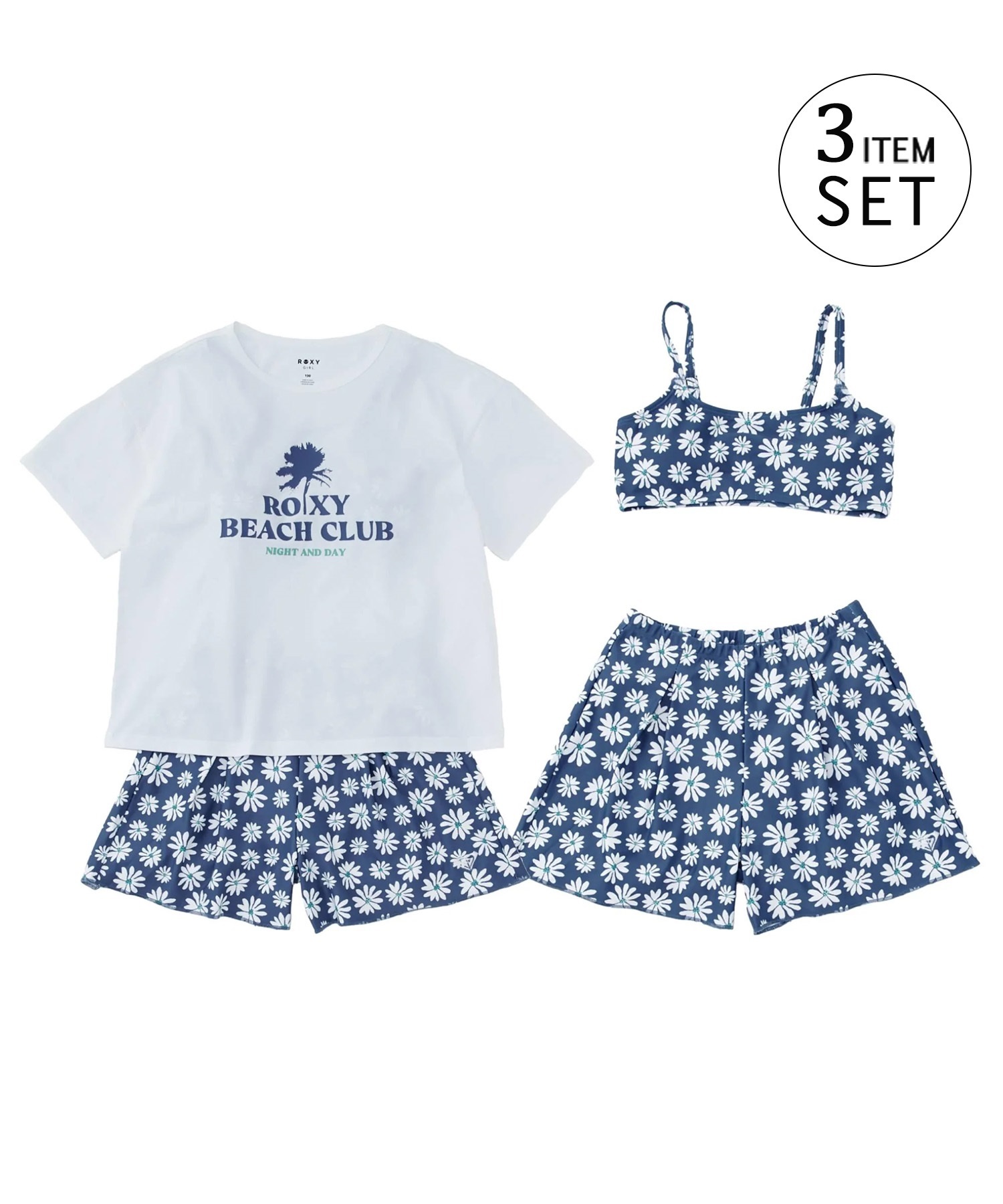 ROXY ロキシー 水着 セット キッズ 子供 女の子 3点セット PEAKDAY