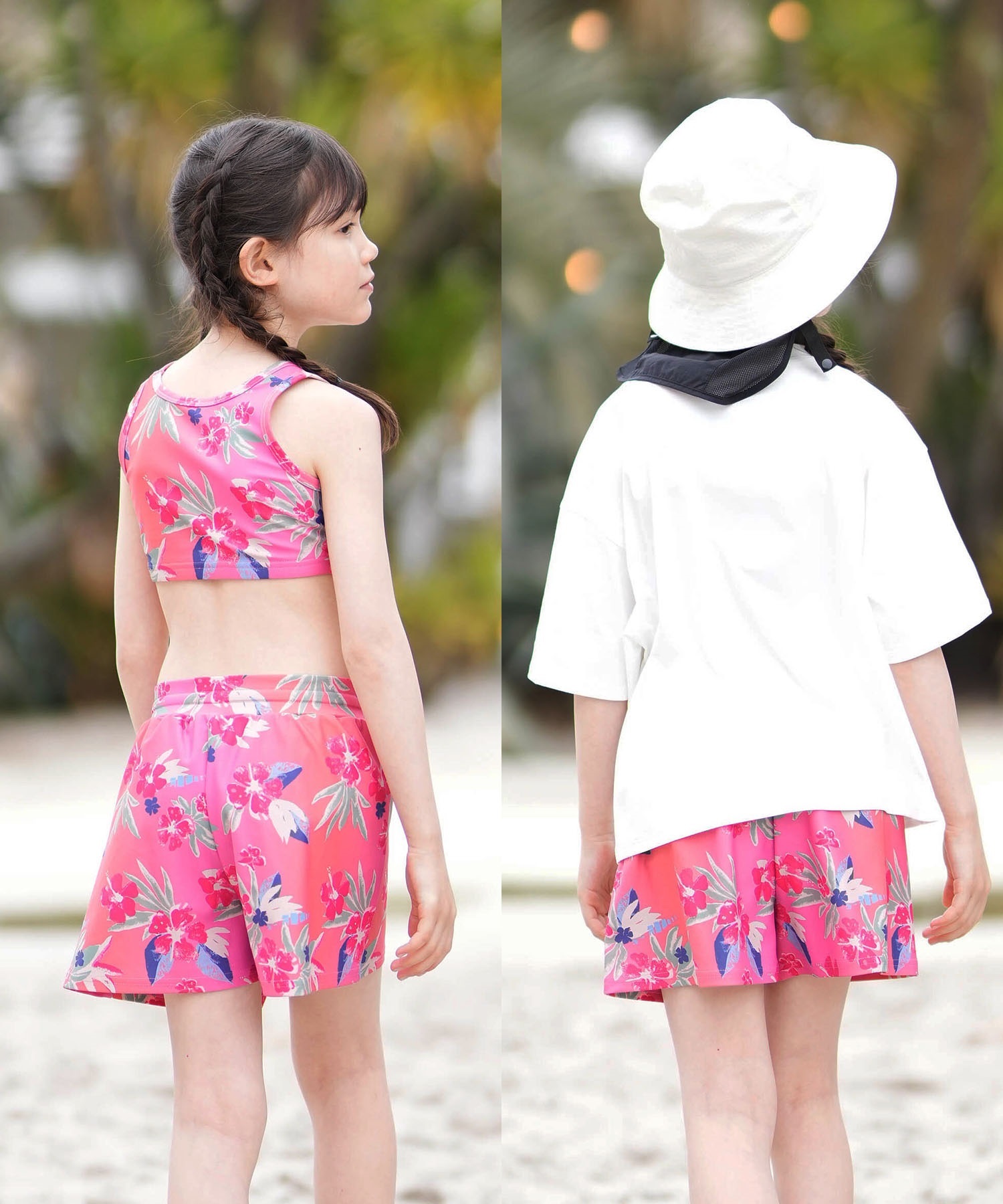 ROXY ロキシー 水着 3点セット キッズ ジュニア 子供 水陸両用