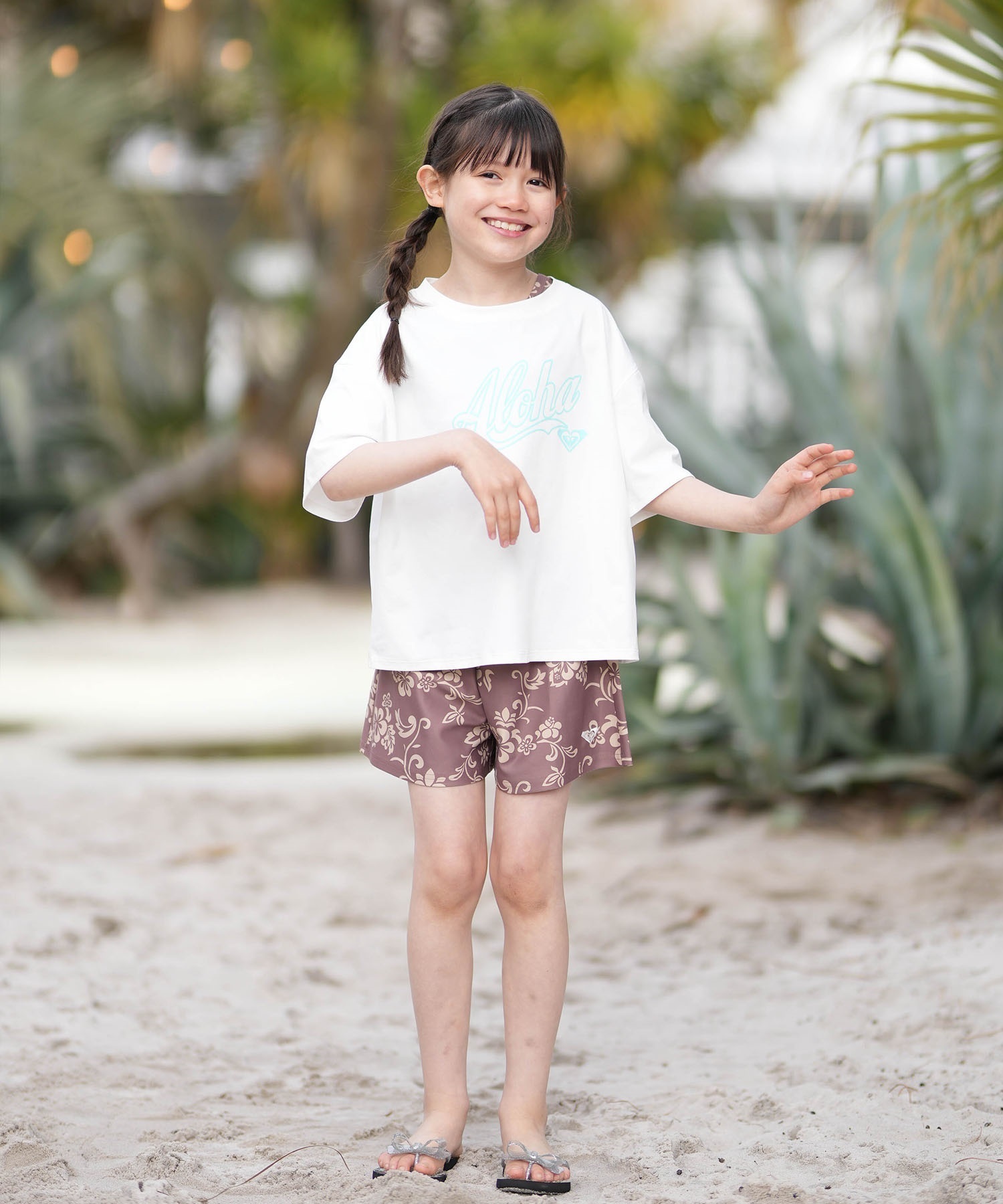 ROXY ロキシー 水着 3点セット キッズ ジュニア 子供 水陸両用