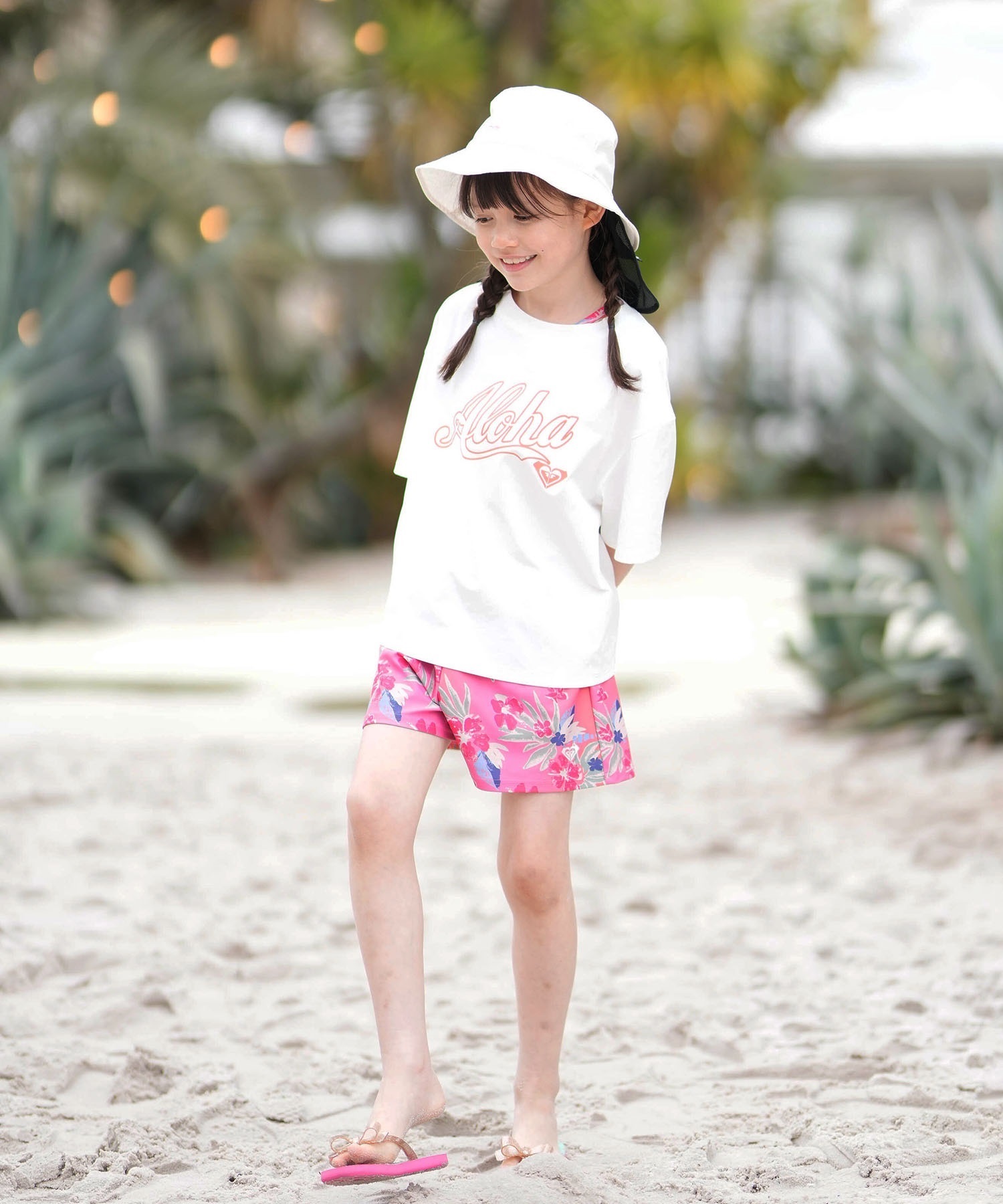 ROXY ロキシー 水着 3点セット キッズ ジュニア 子供 水陸両用