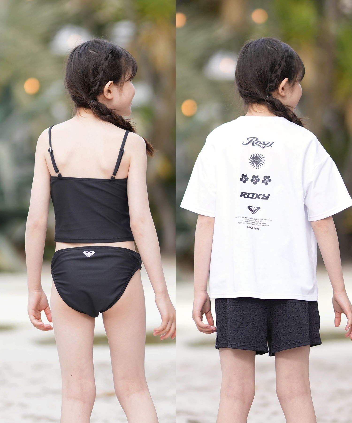 ROXY ロキシー 水着 4点セット キッズ ジュニア 子供 水陸両用