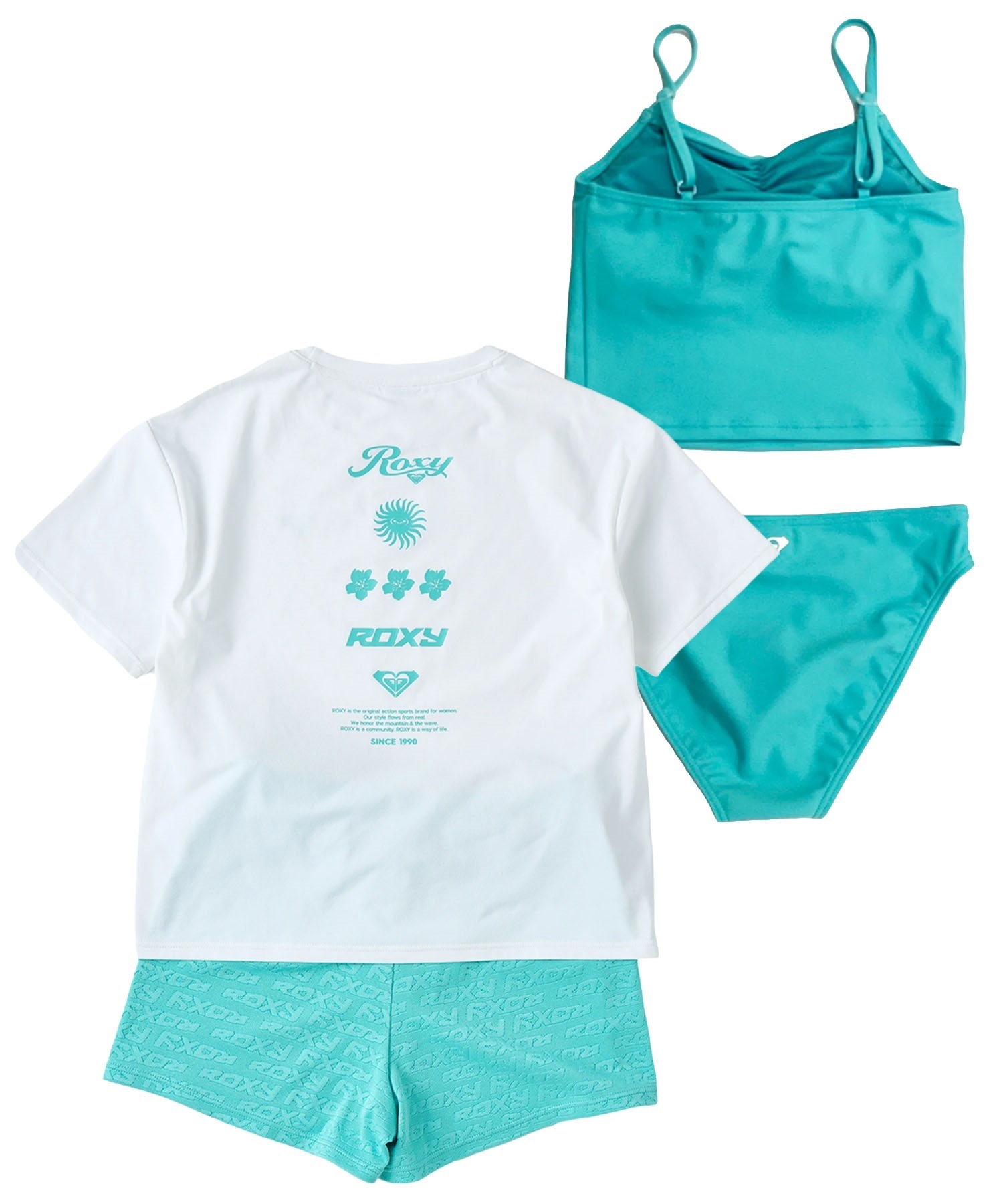ROXY ロキシー 水着 4点セット キッズ ジュニア 子供 水陸両用