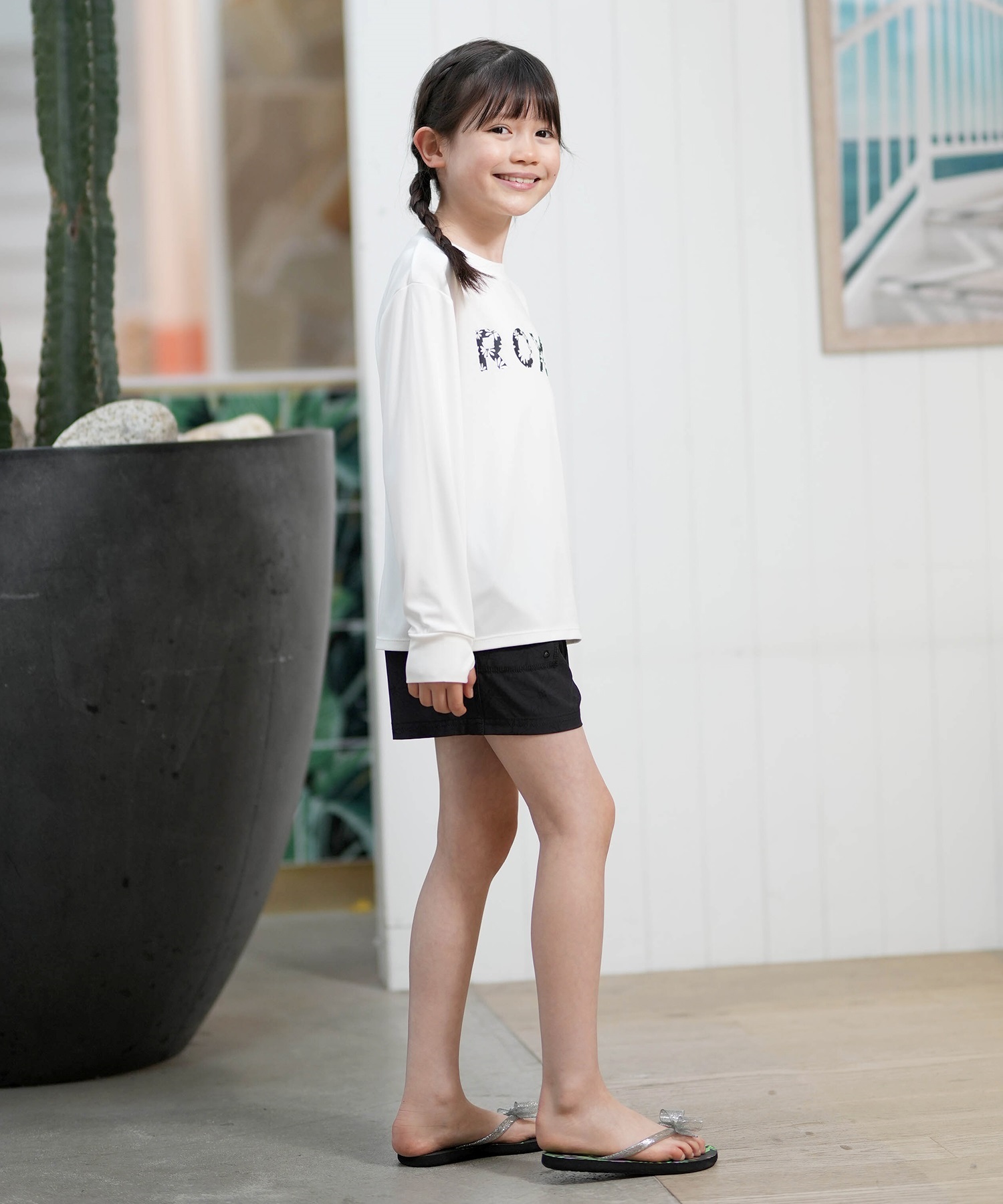 ROXY ロキシー キッズ ジュニア 子供 水着 ラッシュガード 長袖 T
