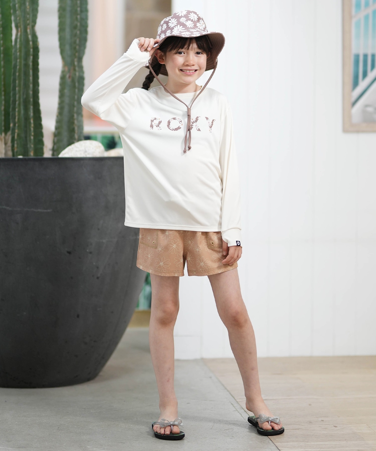 ROXY ロキシー キッズ ジュニア 子供 水着 ラッシュガード 長袖 T