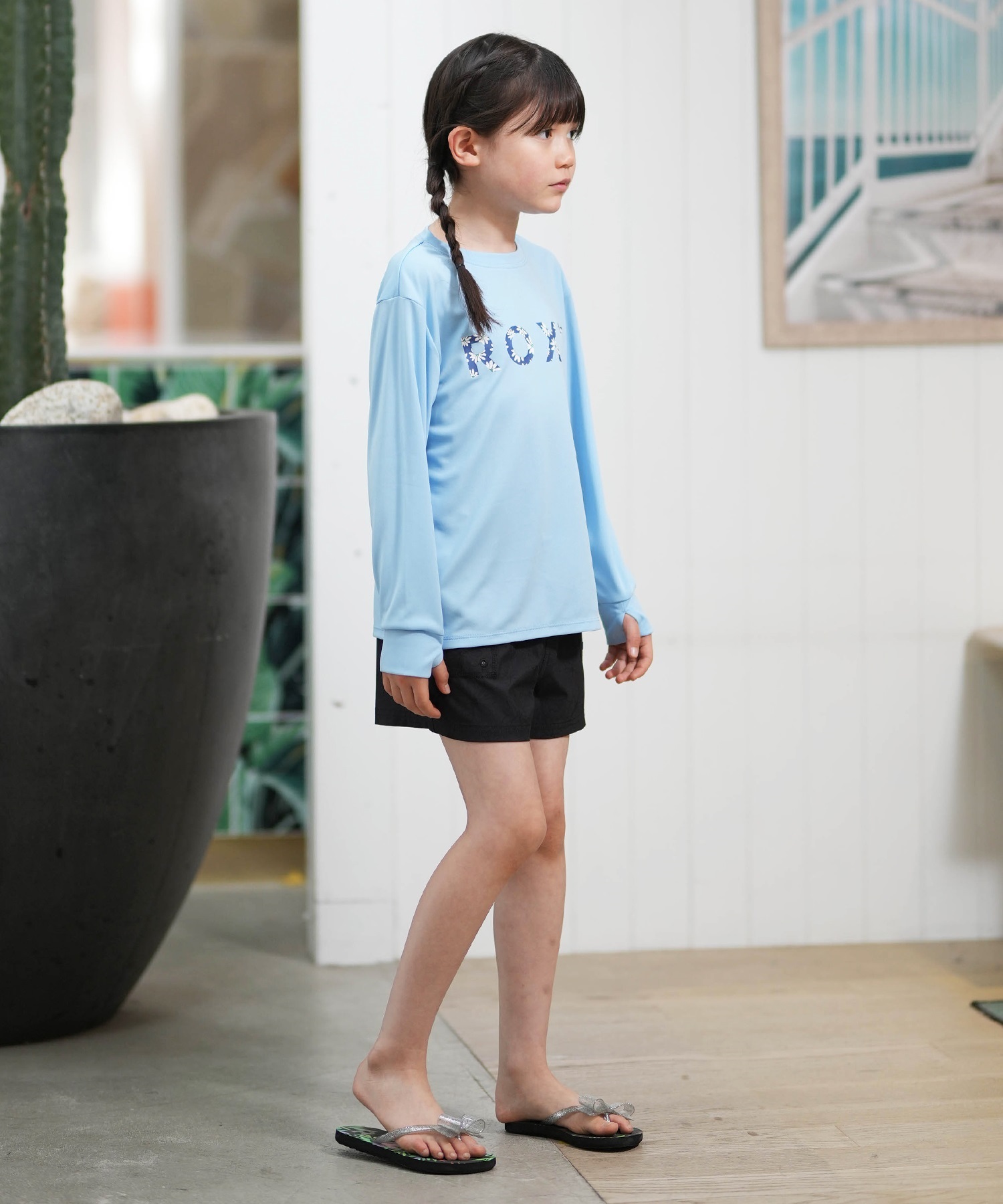 ROXY ロキシー キッズ ジュニア 子供 水着 ラッシュガード 長袖 T