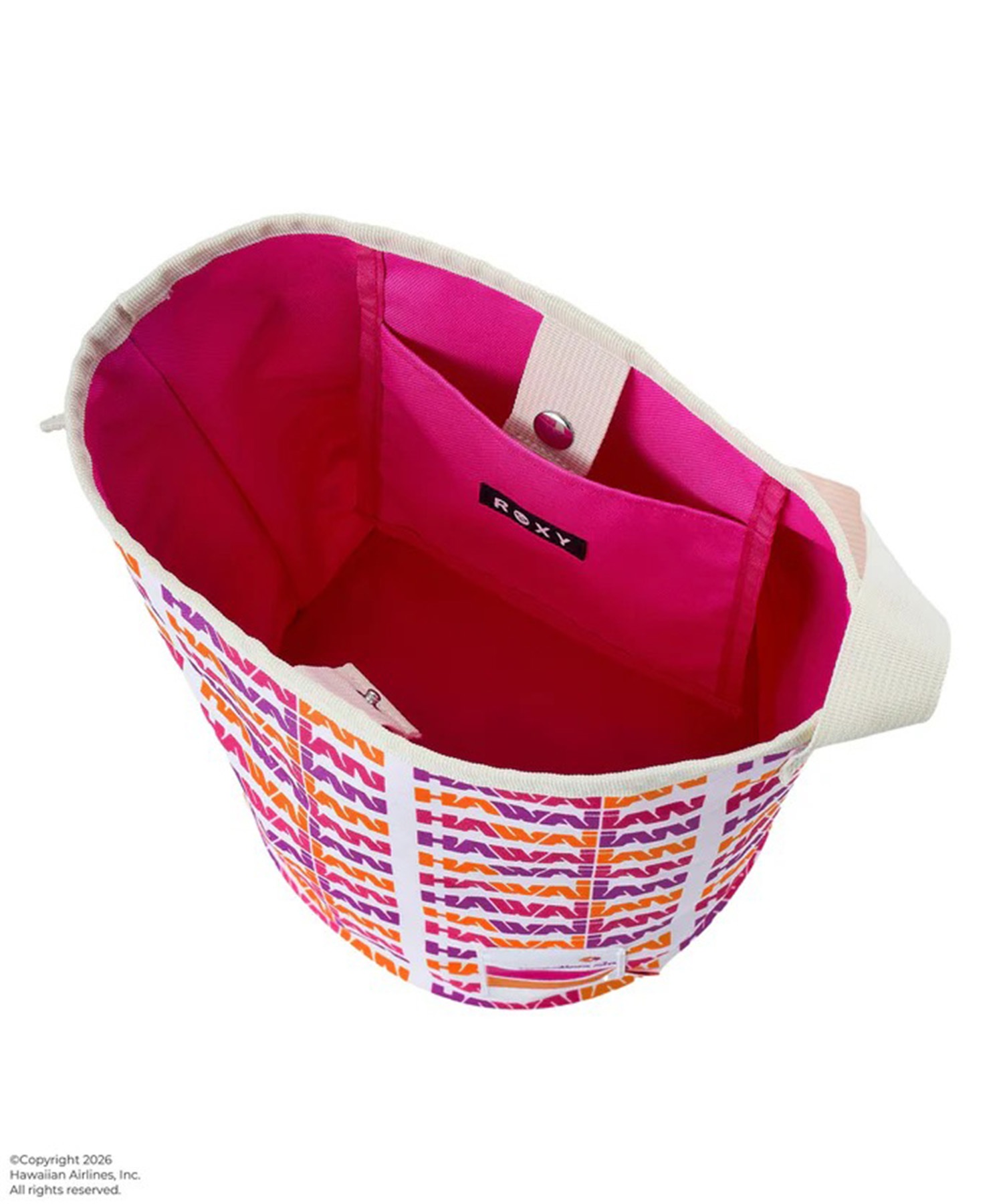 ROXY ロキシー HAWAIIAN AIRLINES コラボ トートバッグ 2WAY バケツ型