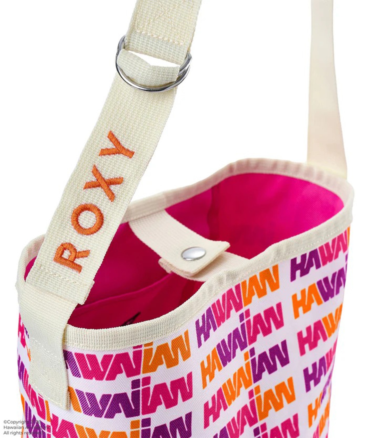 ROXY ロキシー HAWAIIAN AIRLINES コラボ トートバッグ 2WAY バケツ型