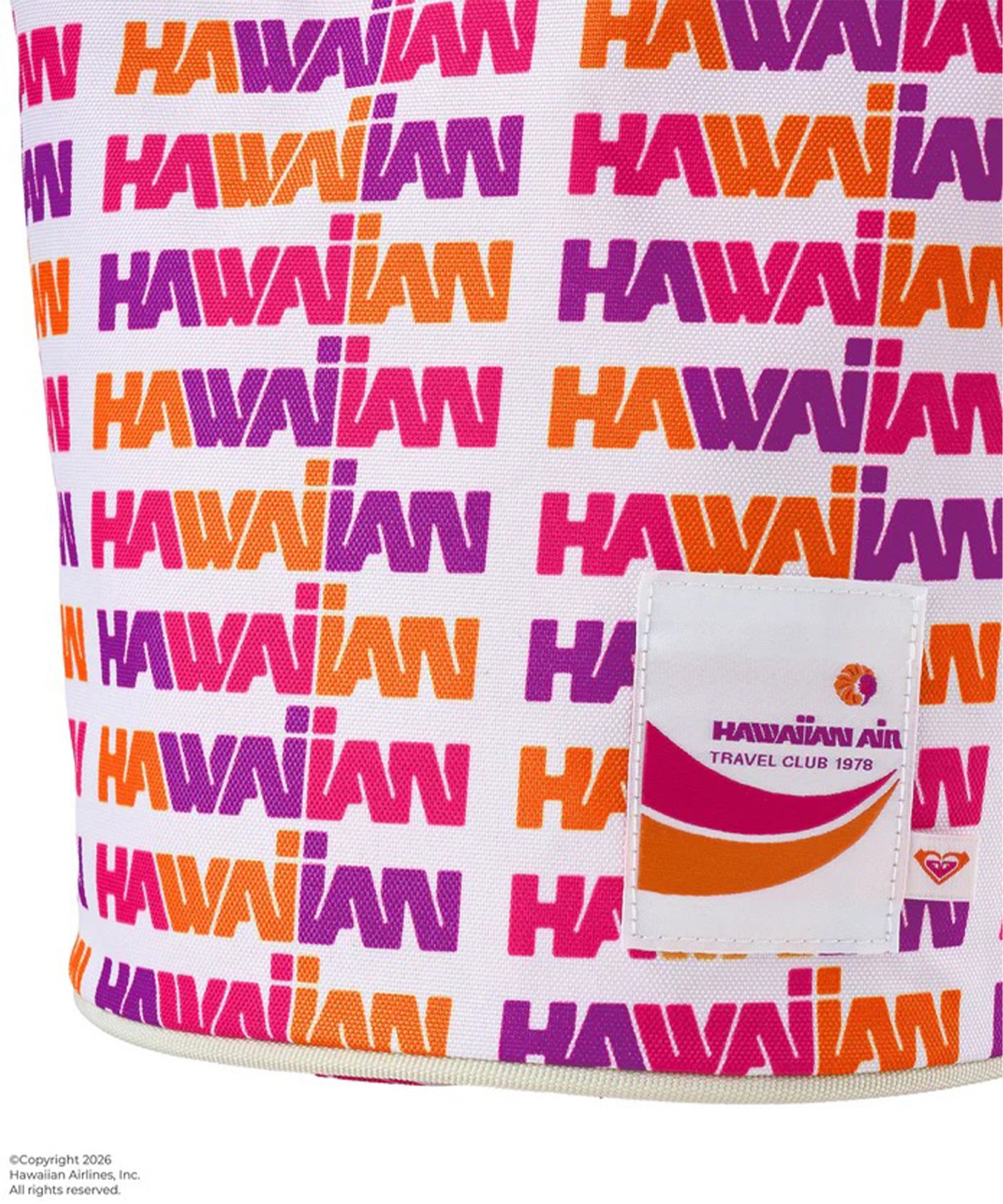 ROXY ロキシー HAWAIIAN AIRLINES コラボ トートバッグ 2WAY バケツ型