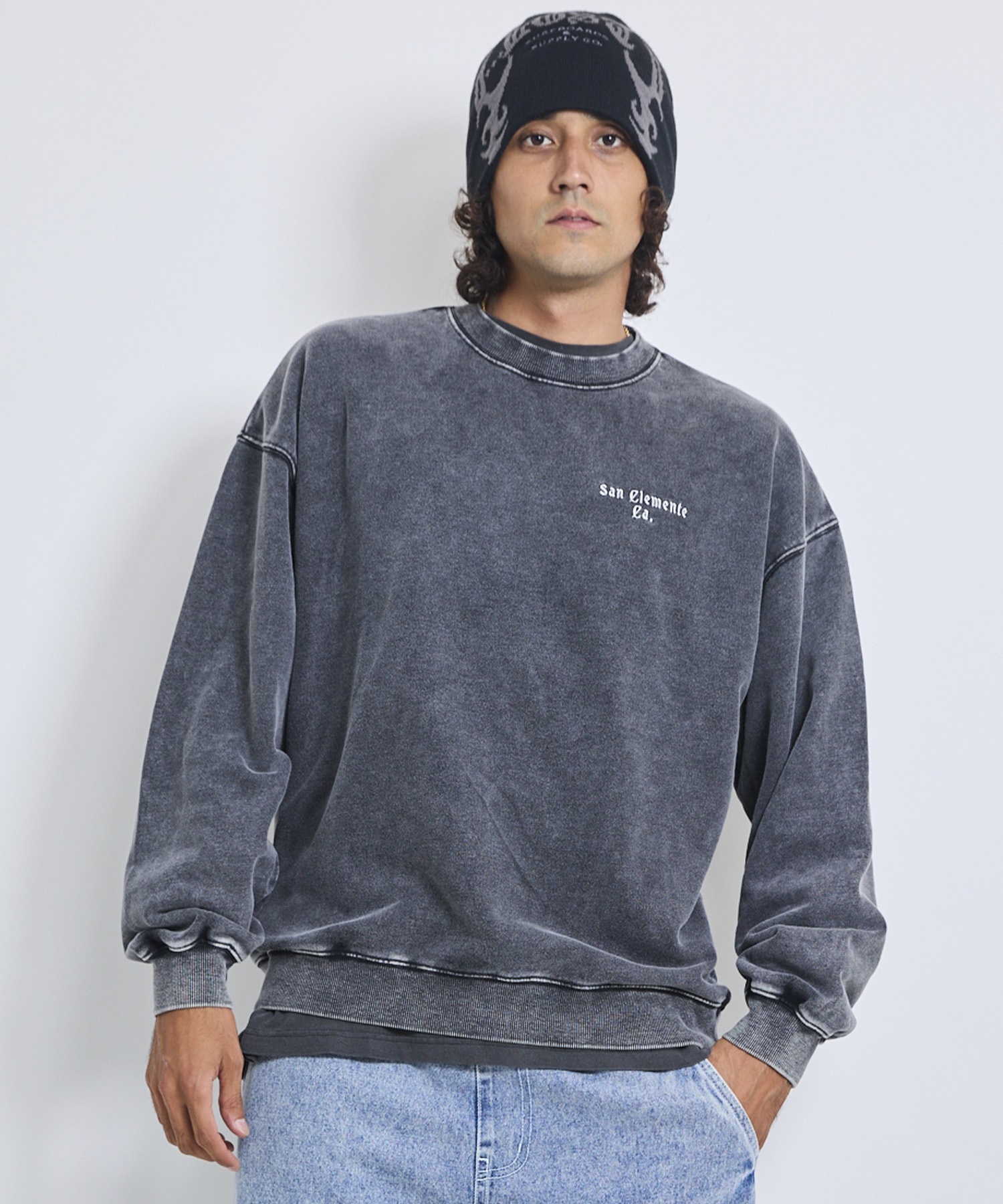 LOST ロスト トレーナー スウェット メンズ 裏毛 CROSSED CREW SWEAT