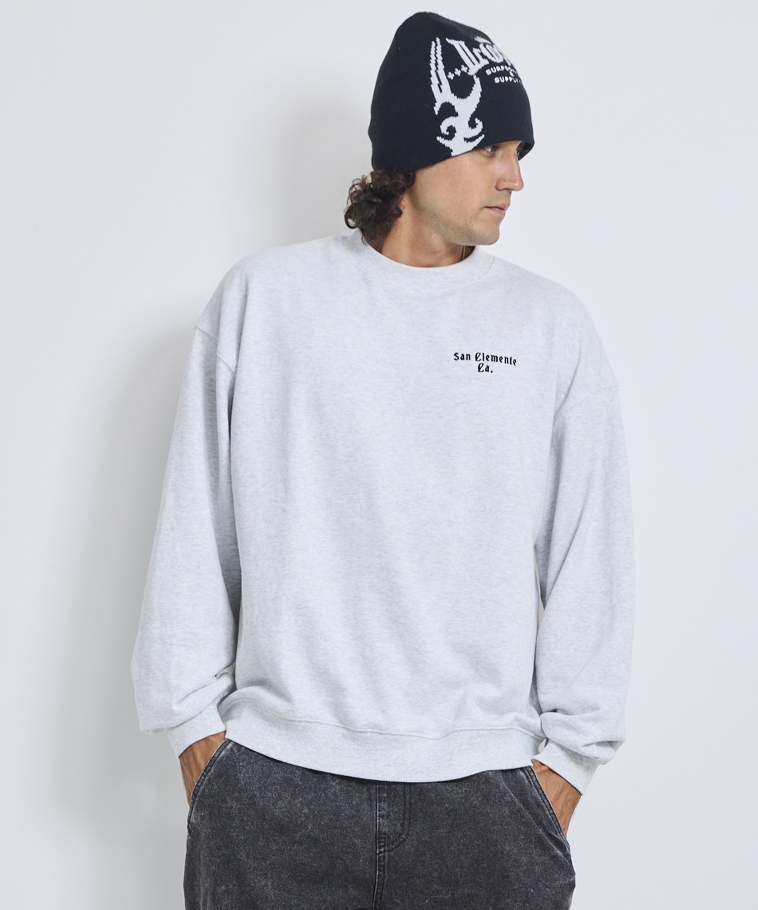 LOST ロスト トレーナー スウェット メンズ 裏毛 CROSSED CREW SWEAT