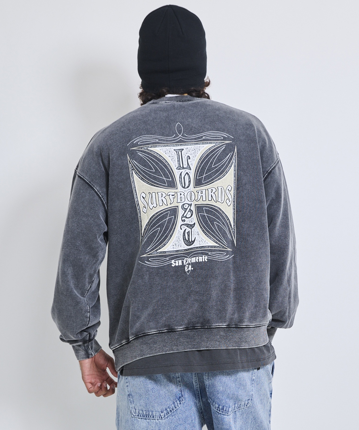 LOST ロスト トレーナー スウェット メンズ 裏毛 CROSSED CREW SWEAT