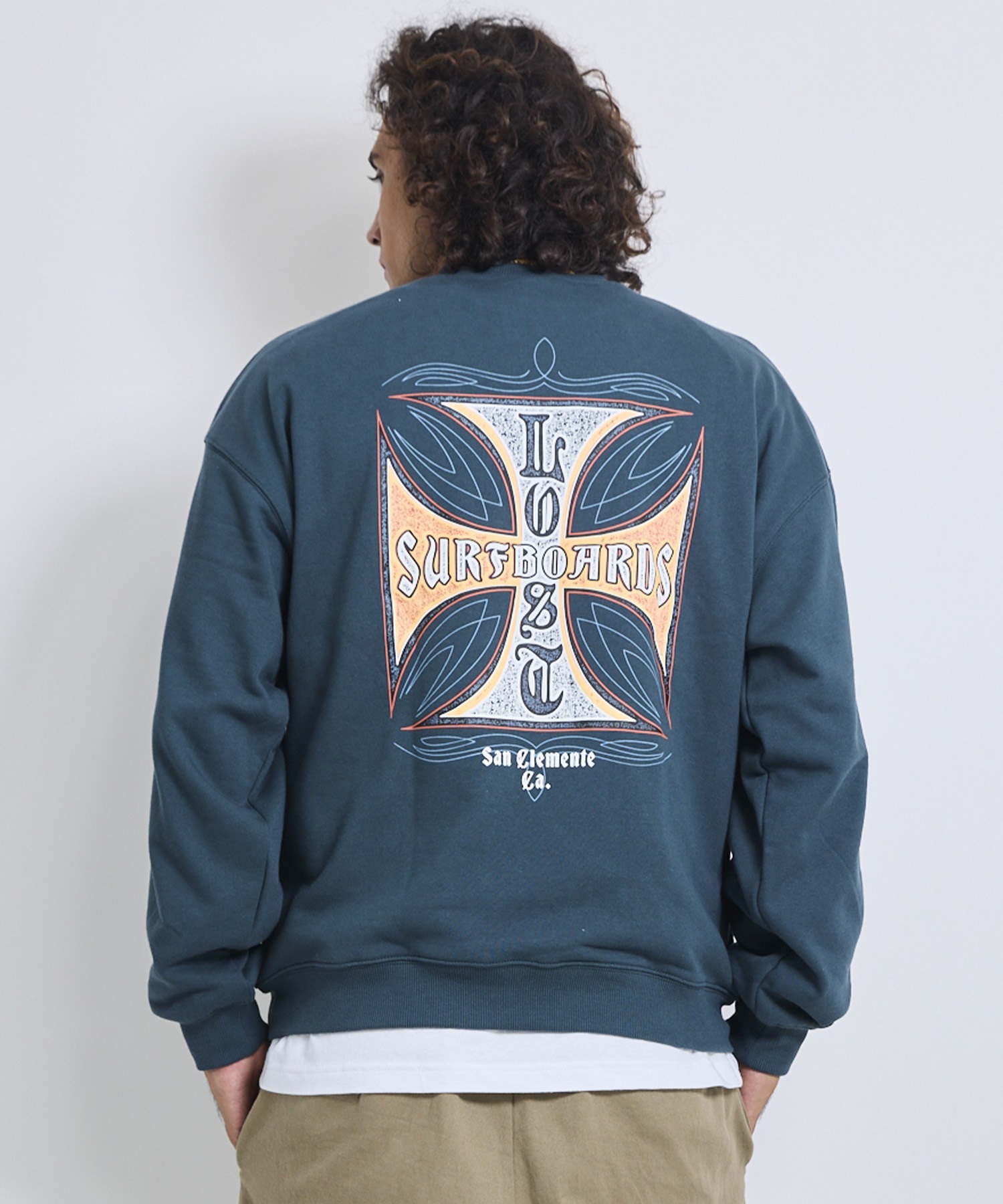 LOST ロスト トレーナー スウェット メンズ 裏毛 CROSSED CREW SWEAT