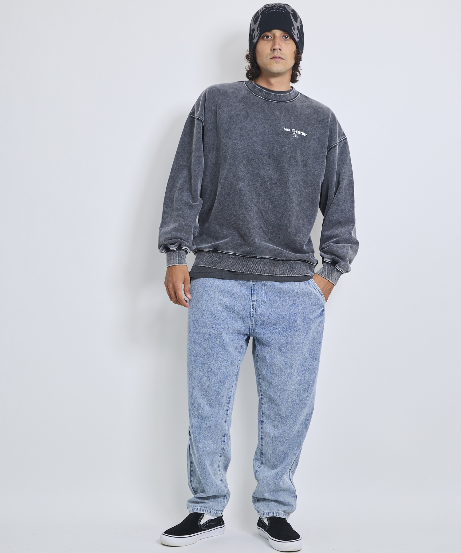 LOST ロスト トレーナー スウェット メンズ 裏毛 CROSSED CREW SWEAT