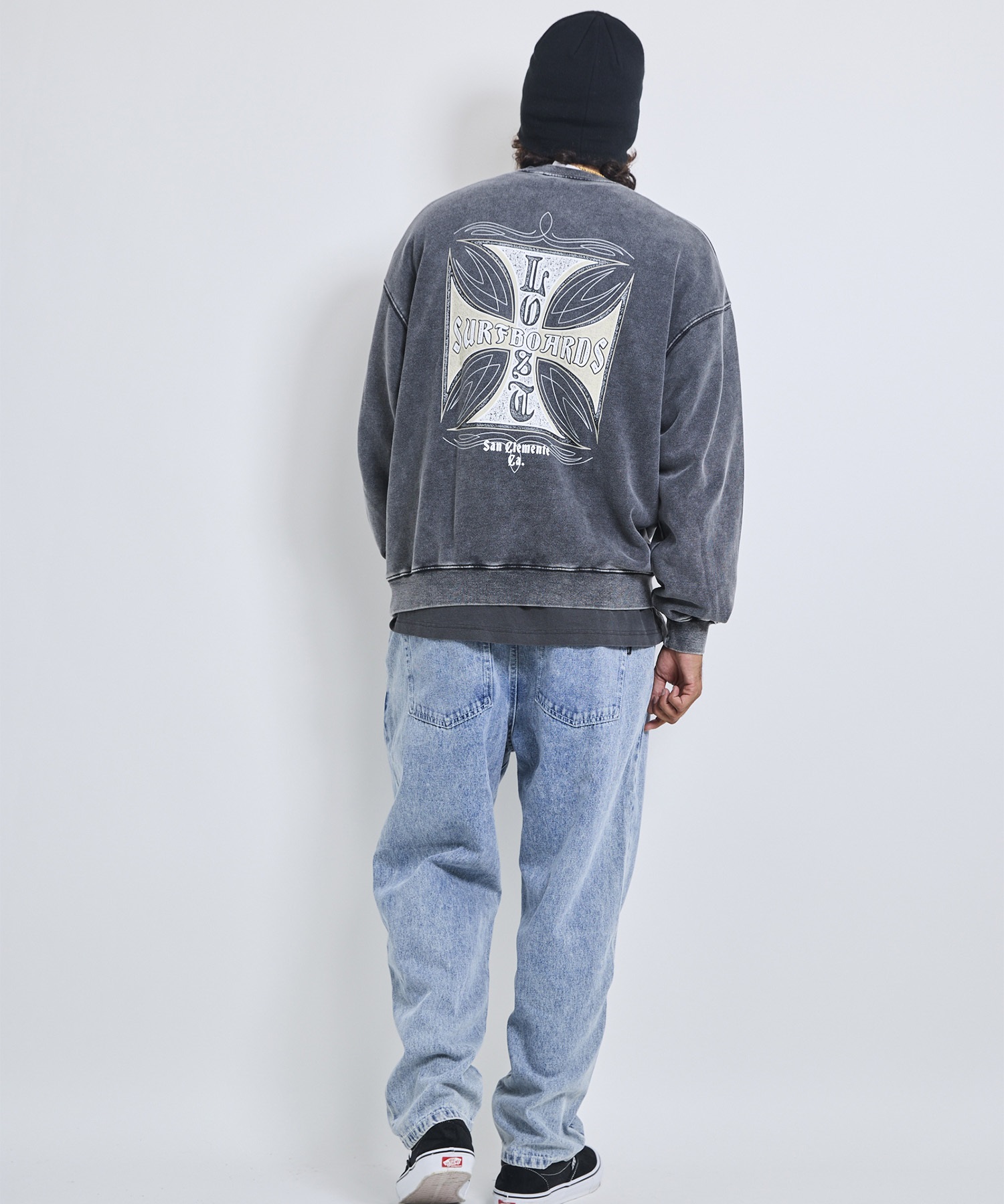 LOST ロスト トレーナー スウェット メンズ 裏毛 CROSSED CREW SWEAT