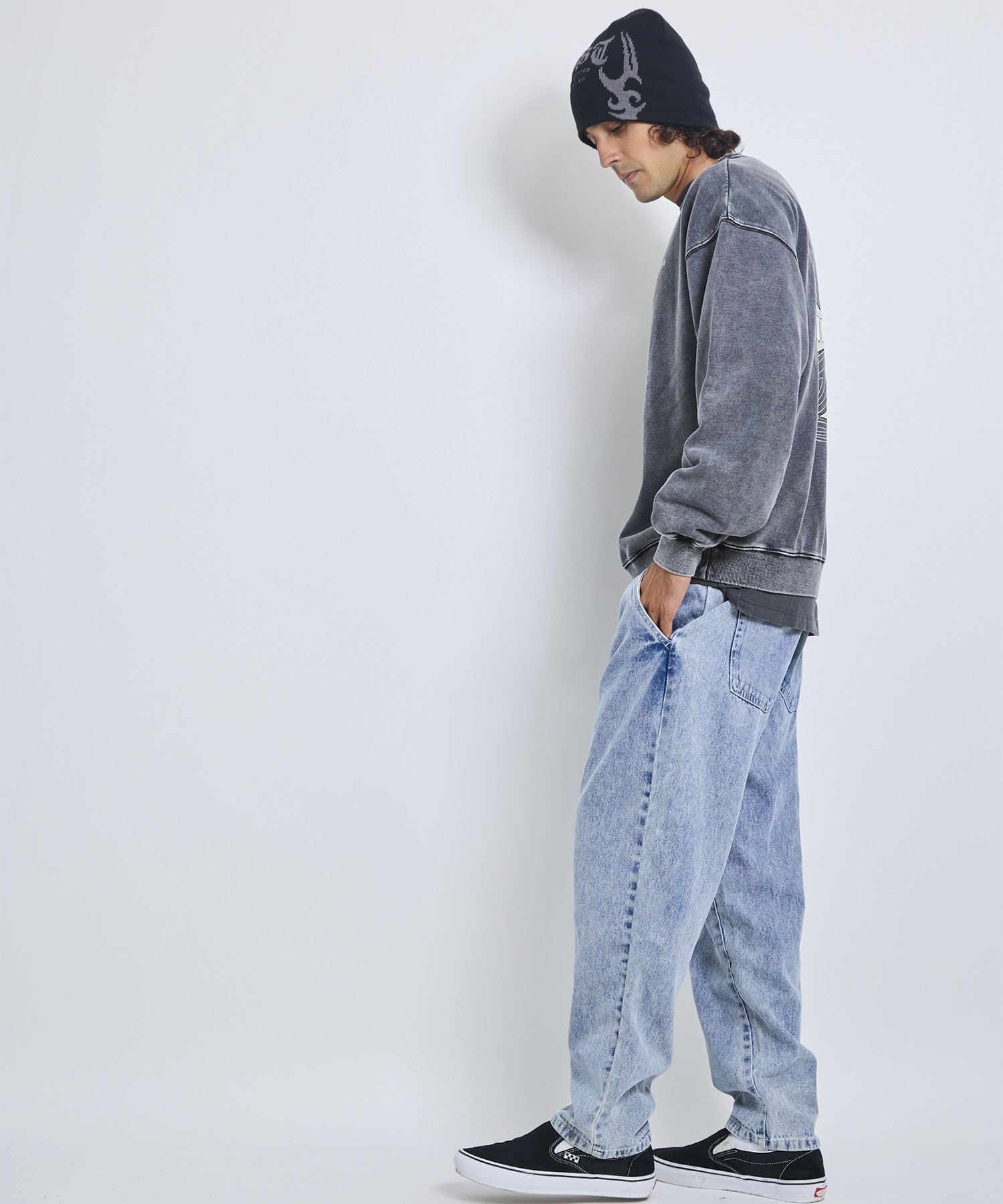 LOST ロスト トレーナー スウェット メンズ 裏毛 CROSSED CREW SWEAT