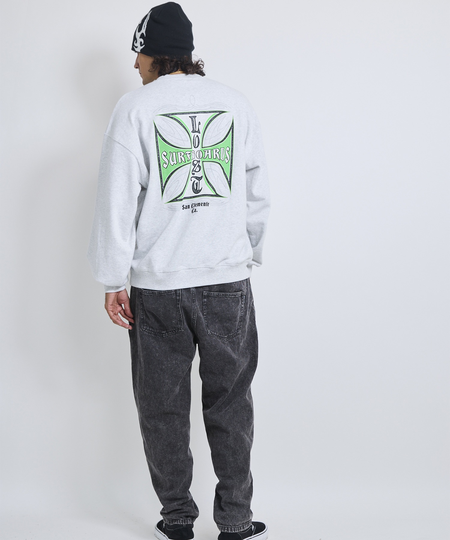 LOST ロスト トレーナー スウェット メンズ 裏毛 CROSSED CREW SWEAT
