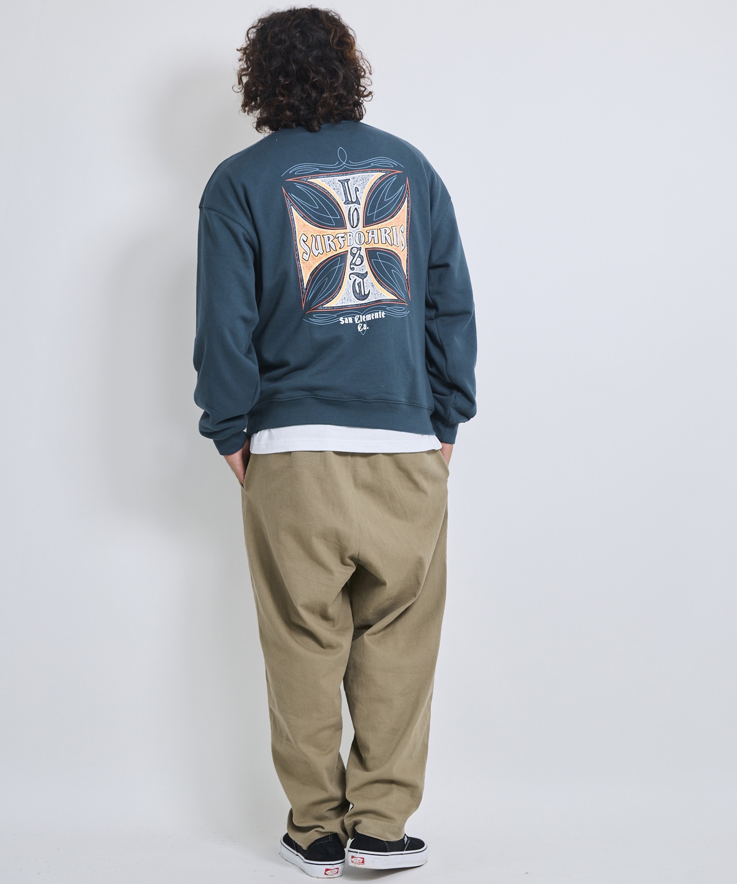 LOST ロスト トレーナー スウェット メンズ 裏毛 CROSSED CREW SWEAT
