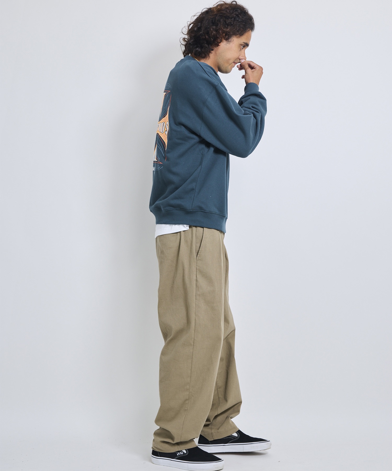 LOST ロスト トレーナー スウェット メンズ 裏毛 CROSSED CREW SWEAT