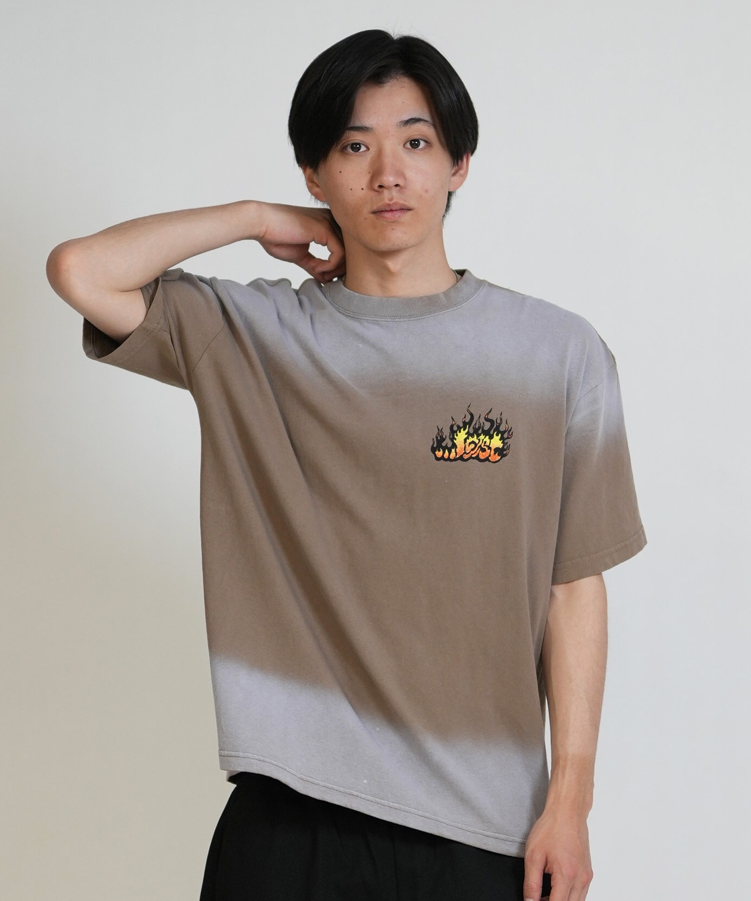 LOST ロスト 半袖 Tシャツ メンズ バックプリント FLAME LAM TEE LM6S