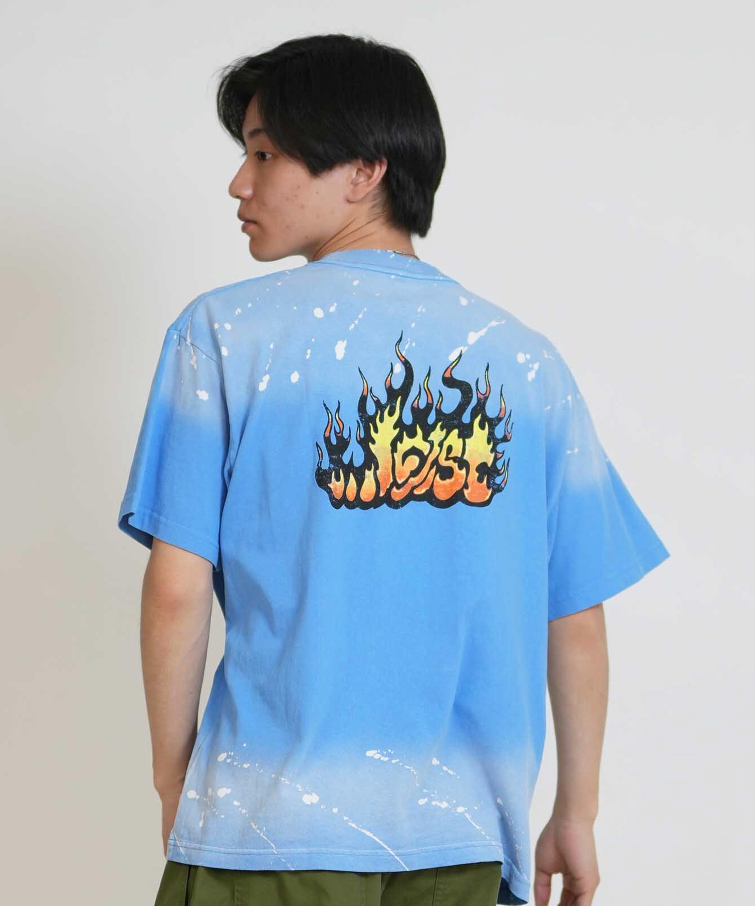 LOST ロスト 半袖 Tシャツ メンズ バックプリント FLAME LAM TEE LM6S