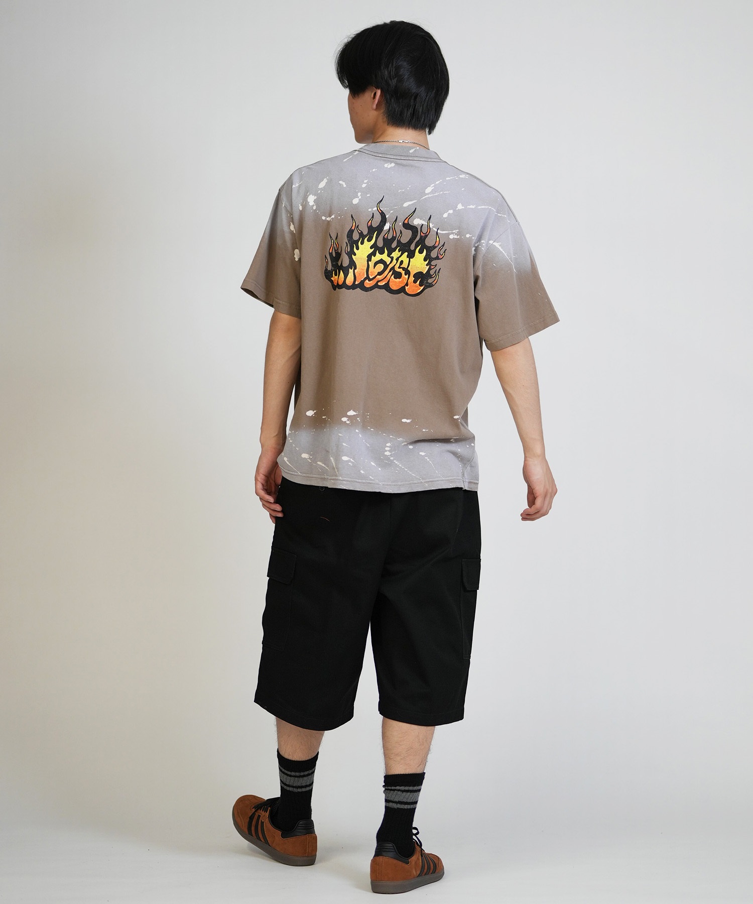 LOST ロスト 半袖 Tシャツ メンズ バックプリント FLAME LAM TEE LM6S