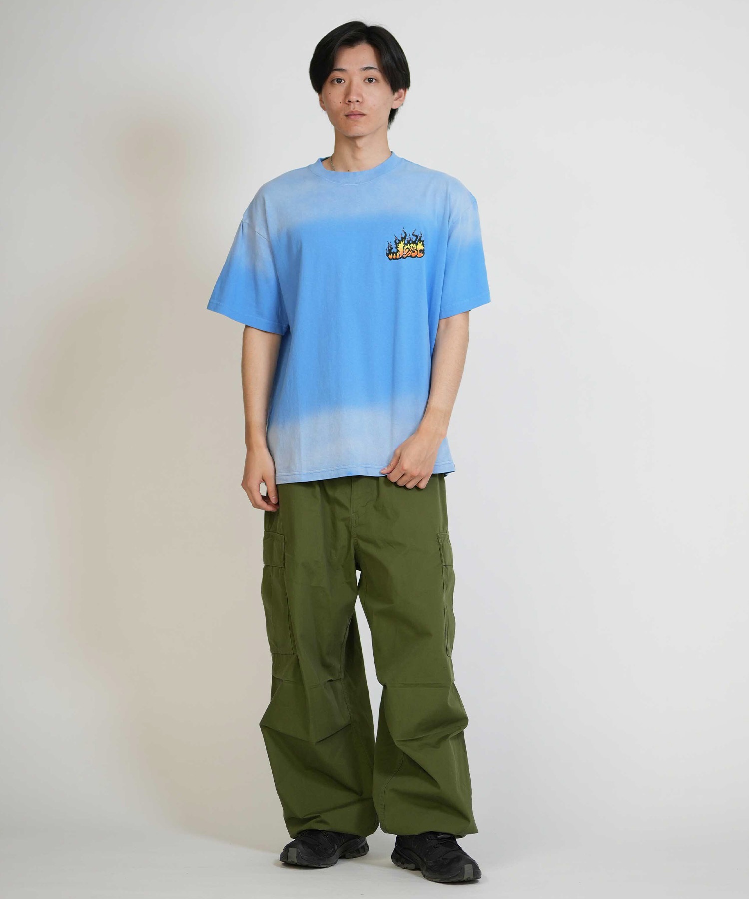 LOST ロスト 半袖 Tシャツ メンズ バックプリント FLAME LAM TEE LM6S