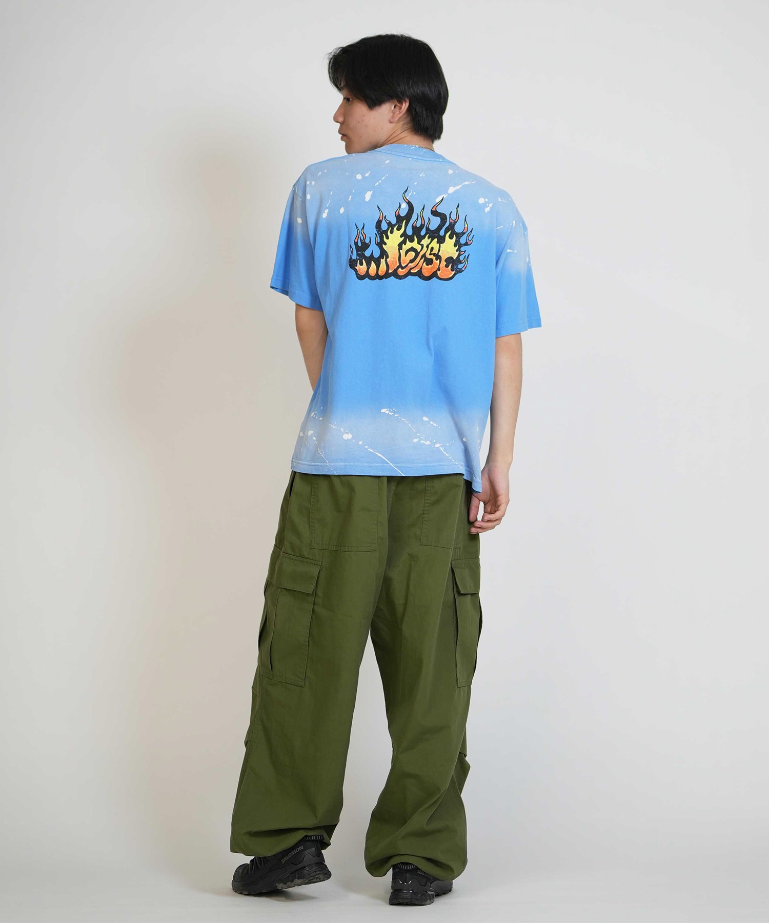 LOST ロスト 半袖 Tシャツ メンズ バックプリント FLAME LAM TEE LM6S