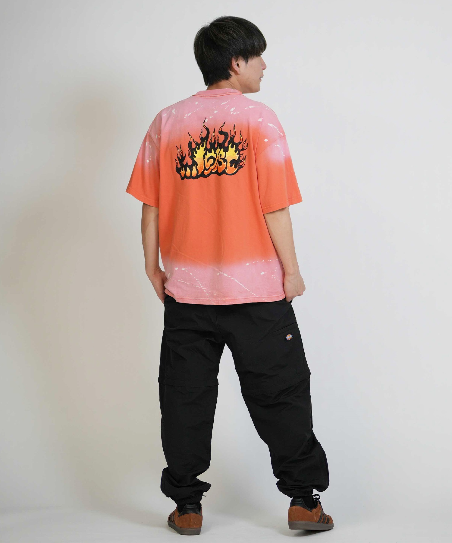 LOST ロスト 半袖 Tシャツ メンズ バックプリント FLAME LAM TEE LM6S